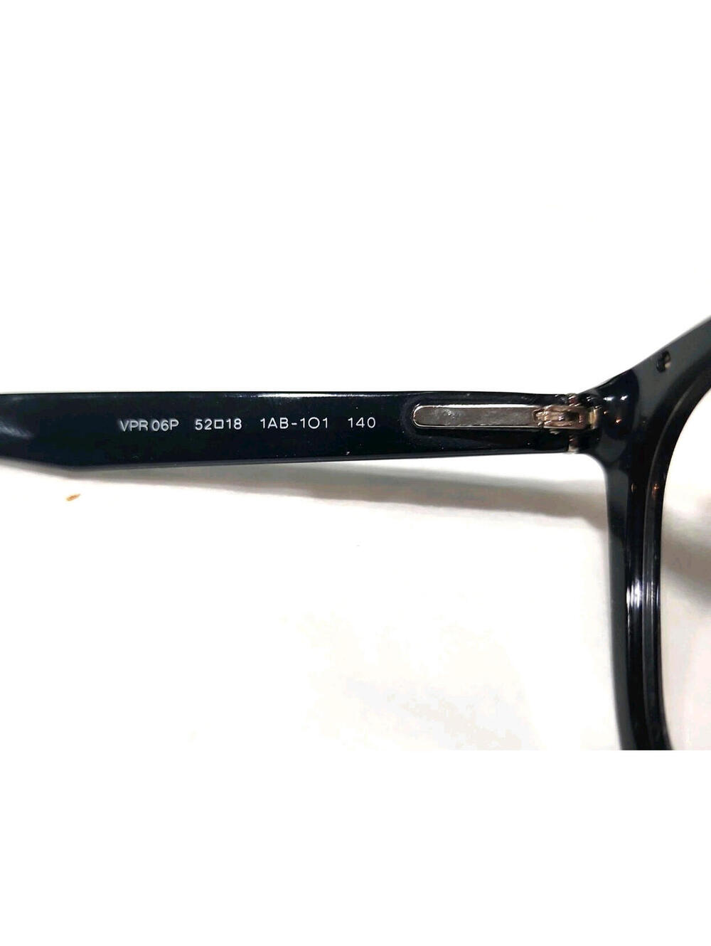 PRADA VPR06P 1AB-101 Black Oval Eyeglasses 52-18 140 Case Box Cloth - Picture 5 of 9